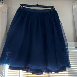 Navy Blue Tulle Skirt